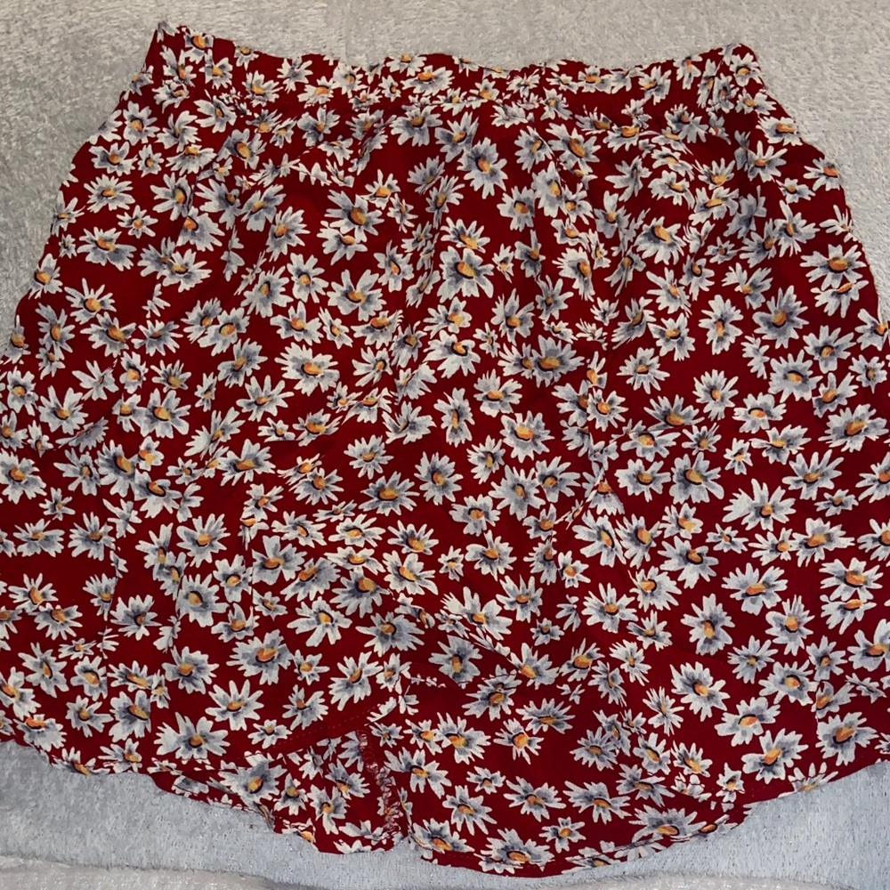 Floral Red Shorts